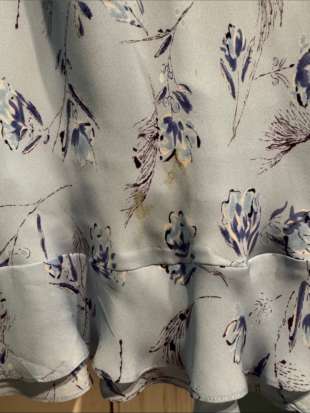 Ann Taylor Light Blue Floral Maxi Slip Dress - Picture 3 of 5